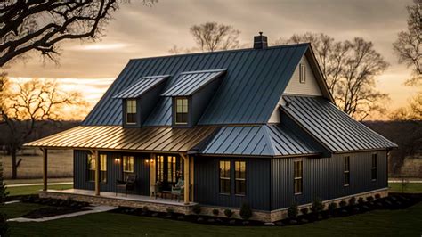 yellow house with black metal roof|siding colors with black roof.